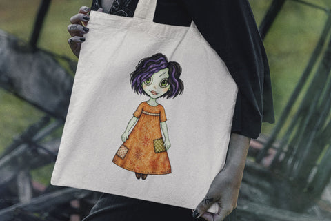 Cute Halloween zombie girl PNG for sublimation Sublimation Angel on Empire 