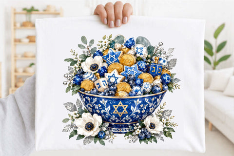 Cute Hanukkah Clipart PNG Bundle Sublimation SVGArt 