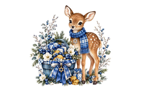 Cute Hanukkah Clipart PNG Sublimation SVGArt 