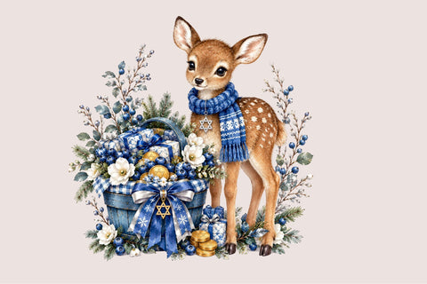 Cute Hanukkah Clipart PNG Sublimation SVGArt 
