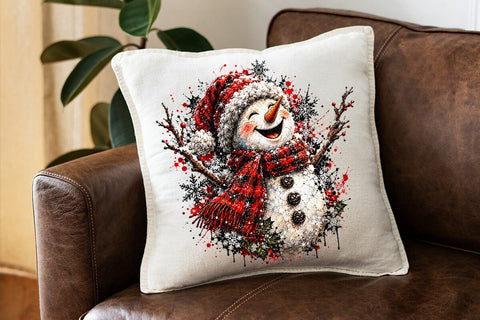 Cute Happy Snowman Christmas PNG Design SVG DesignDestine 