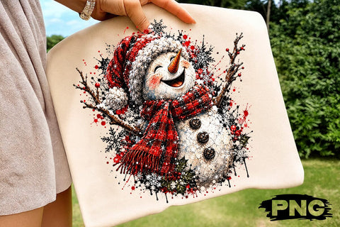 Cute Happy Snowman Christmas PNG Design SVG DesignDestine 