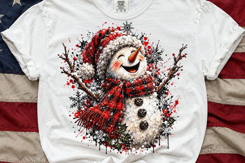 Cute Happy Snowman Christmas PNG Design SVG DesignDestine 