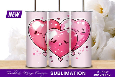 Cute Heart Balloons For Valentines Day Design Sublimation Regulrcrative 