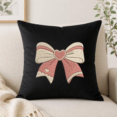 Cute Heart Bow Machine Embroidery Design PES DST Stitch Pattern Files Embroidery/Applique DESIGNS PatternFeed8 
