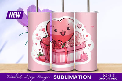 Cute heart face gift box illustration Sublimation Regulrcrative 