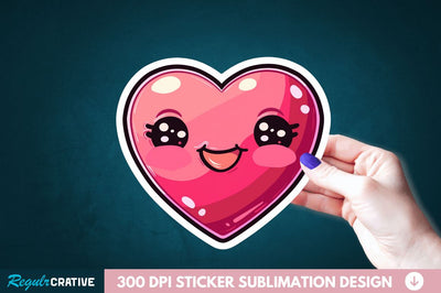 Cute Heart Sticker Clipart Sublimation Regulrcrative 