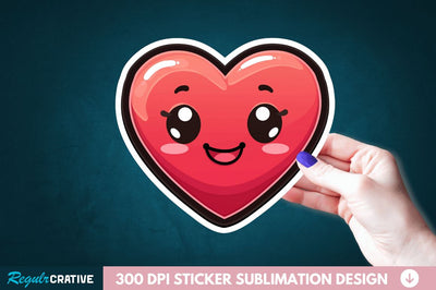 Cute Heart Sticker Clipart Sublimation Regulrcrative 