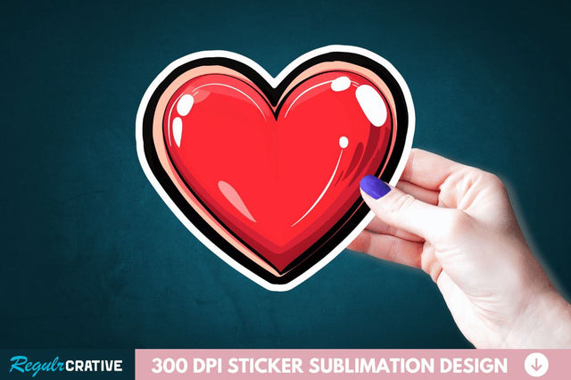 Cute Heart Sticker Clipart Sublimation Regulrcrative 