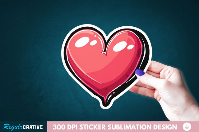 Cute Heart Sticker Clipart Sublimation Regulrcrative 