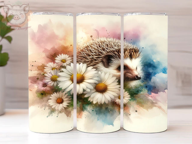Cute Hedgehog 20oz Tumbler Png, Straight & Tapered Tumbler Png, Hedgehog Tumbler Png, Digital Download PNG Sublimation Lara' s Designs 