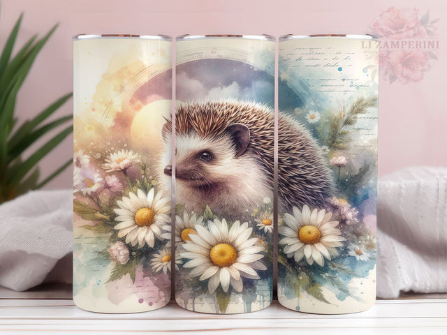 Cute Hedgehog 20oz Tumbler Wrap PNG, Hedgehog Tumbler Png, Straight & Tapered Tumbler Wrap, Instant Digital Download Sublimation Li Zamperini 