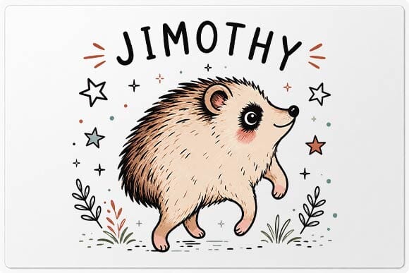 Cute Hedgehog PNG | Jimothy Woodland Animal Digital Download SVG BillahCrafts 