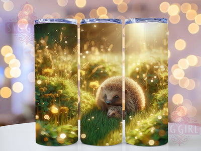 Cute Hedgehog Woodland Animal Tumbler, Animal Family Design, Pet Lover Gift, Woodland Creature Cup, Prickly Friend Art, Forest Animal Gift, Baby Hedgehog Design Sublimation SvggirlplusArt 