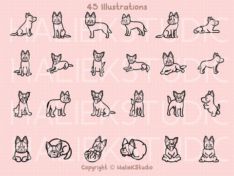 Cute Heelers SVG Design Set SVG HalieKStudio 