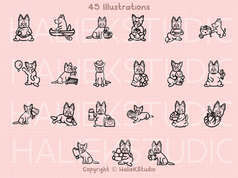 Cute Heelers SVG Design Set SVG HalieKStudio 