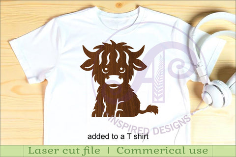 Cute Highland cow laser cut outs SVG file SVG APInspireddesigns 