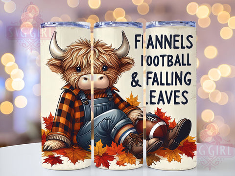Cute Highland Cow Tumbler, Fall Tumbler Wrap, Thanksgiving Drinkware, Rustic Country Tumbler, Football Themed Tumbler, 20oz Sublimation Design, Farmhouse Style Tumbler Sublimation SvggirlplusArt 