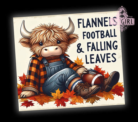 Cute Highland Cow Tumbler, Fall Tumbler Wrap, Thanksgiving Drinkware, Rustic Country Tumbler, Football Themed Tumbler, 20oz Sublimation Design, Farmhouse Style Tumbler Sublimation SvggirlplusArt 