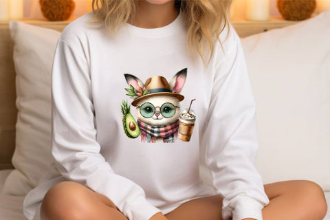 Cute Hipster Animal Clipart Sublimation Rupkotha 