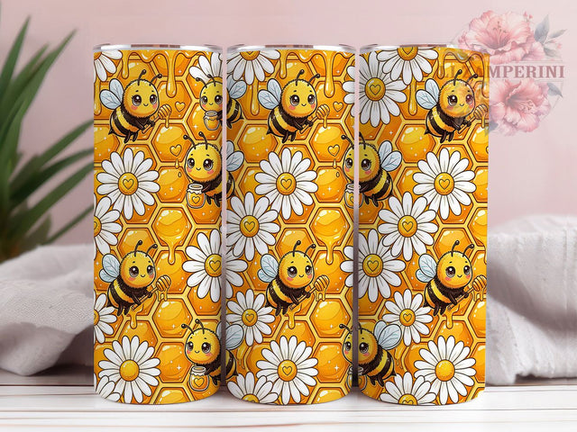 Cute Honey Bee 20oz Tumbler, Cute Honey Bee, Honey Bee, Bee Tumbler, 20oz Tumbler, Cute Bee, Honeycomb Tumbler, Tumbler Wrap Sublimation Li Zamperini 