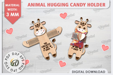 Cute Horse Candy Holder Laser Cut. Valentines Gift SVG SVG Evgenyia Guschina 