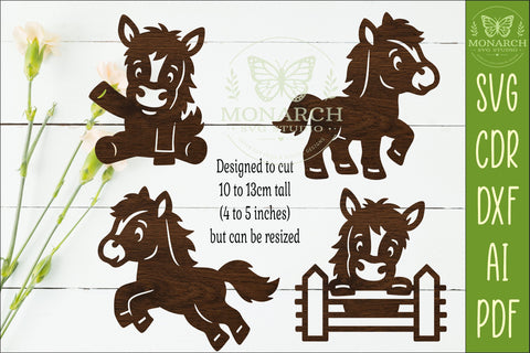 Cute Horse Silhouettes SVG Farm Animal 1 SVG APInspireddesigns 