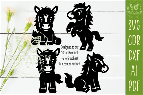 Cute Horse Silhouettes SVG Farm Animal 2 SVG APInspireddesigns 