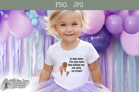 Cute Ice Cream Cone PNG Sublimation/Print File Sublimation Willow Paige Farms 