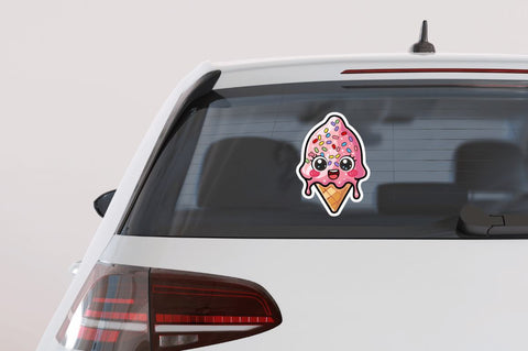 Cute ice cream Sticker Clipart Bundle Sublimation Regulrcrative 