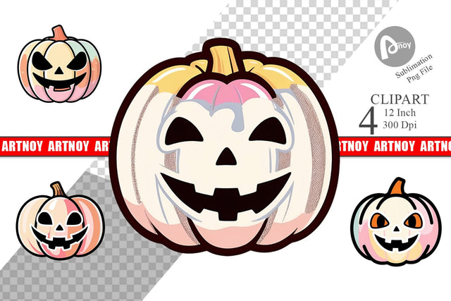 Cute Jack-o'-Lantern Clipart Sublimation artnoy 