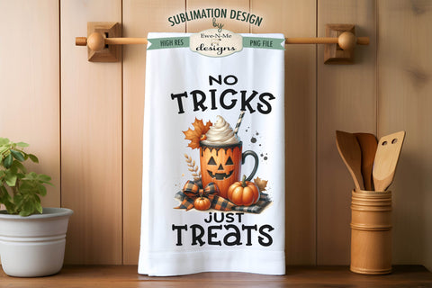 Cute Jack O Lantern Halloween Mugs Kitchen Towel Sublimation Sublimation Ewe-N-Me Designs 