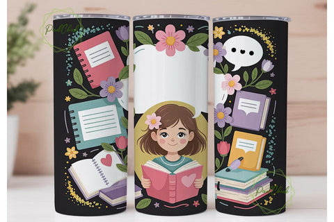 Cute Journaling Stationery 20oz Tumbler Sublimation PixelChick 