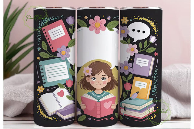 Cute Journaling Stationery 20oz Tumbler Sublimation PixelChick 