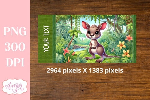 Cute Kangaroo sippy cup sublimation PNG | baby 12oz tumbler Sublimation Amorclipart 