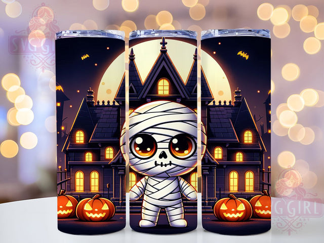Cute Kawaii Mummy Halloween Tumbler Wrap, Mummy Spooky Wrap, 20Oz Sublimation Design, Kawaii Mummy Cup, Spooky Halloween Drinkware, Cute Mummy Tumbler, Halloween Mummy Mug Design Sublimation SvggirlplusArt 