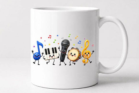 Cute Kawaii Music Instruments PNG Music Teacher Digital Download SVG BillahCrafts 