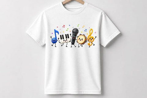 Cute Kawaii Music Instruments PNG Music Teacher Digital Download SVG BillahCrafts 