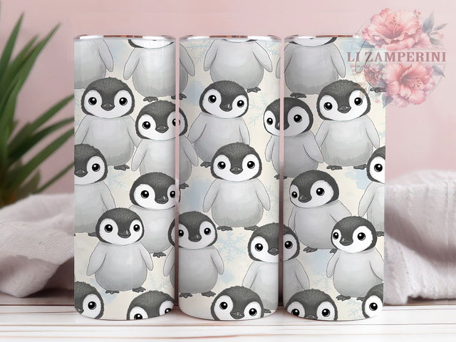 Cute Kawaii Penguin Winter Tumbler, Penguin Pattern, Seamless Winter, Penguin Tumbler, Winter Wrap, Animal Sublimation, Kawaii Penguins Sublimation Li Zamperini 