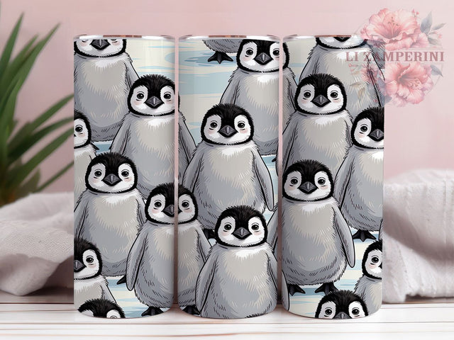 Cute Kawaii Penguin Winter Tumbler, Penguin Pattern, Seamless Winter, Penguin Tumbler, Winter Wrap, Animal Sublimation, Kawaii Penguins Sublimation Li Zamperini 