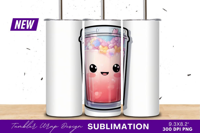 Cute kawaii tumbler png beverage illustration Sublimation Regulrcrative 