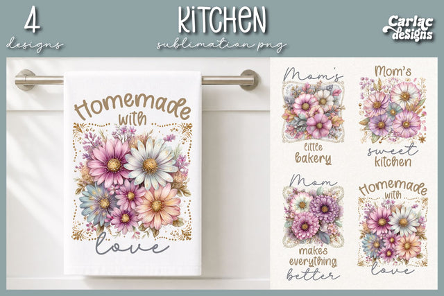 Cute Kitchen Towel Sublimation Sublimation Carla C Designs 