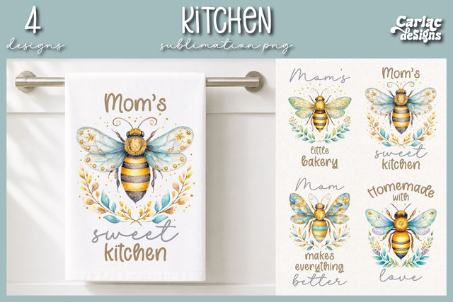 Cute Kitchen Towel Sublimation Sublimation Carla C Designs 