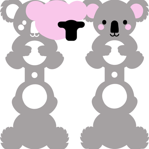 Cute Koala Layered SVG Lollipop Holder – Cricut & Silhouette Compatible Cut Files SVG Raschel Hanamaika'i Designs 