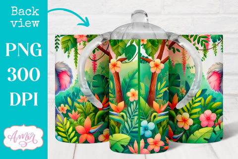 Cute koala sippy cup sublimation PNG | Baby 12oz Kids tumbler Sublimation Amorclipart 