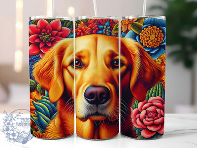 Cute Labrador Retriever Tumbler, Retriever Dog Tumbler, Cute Lab Wrap, Pet Lover Wrap, Whimsical Dog Wrap, Sublimation Design, Trendy Gift Idea Sublimation ToriDesigns 