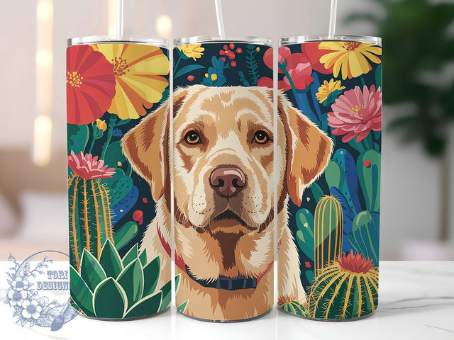 Cute Labrador Retriever Tumbler, Retriever Dog Tumbler, Cute Lab Wrap, Pet Lover Wrap, Whimsical Dog Wrap, Sublimation Design, Trendy Gift Idea Sublimation ToriDesigns 