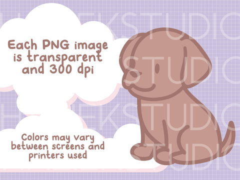 Cute Labradors Color Clip Art Design Set SVG HalieKStudio 