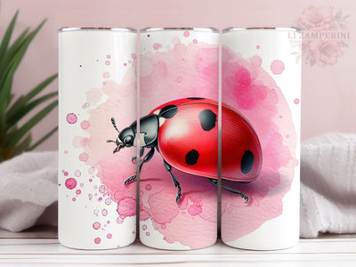 Cute Ladybug 20oz Tumbler Wrap PNG, Straight & Tapered Tumbler Wrap, Watercolor Ladybug Tumbler Png, Instant Digital Download Sublimation Li Zamperini 