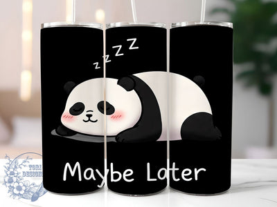 Cute Lazy Panda Tumbler Wrap, Cute Animal Tumbler, Lazy Panda Tumbler Wrap, 20oz Sublimation Wrap, Funny Panda Design, Adorable Bear Tumbler, Procrastination Tumbler Sublimation ToriDesigns 